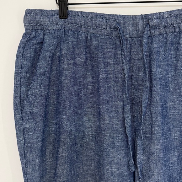 NWT Old Navy Women's Linen Blend Wide Leg Pants Blue Size Large - Picture 2 of 9